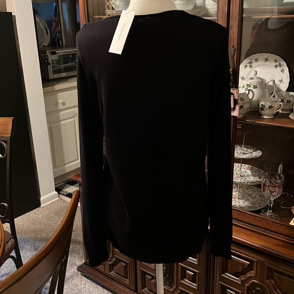 Ladies Longsleeve Calvin Klein Black Shirt NEW - Picture 3 of 4